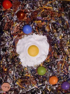 Eggs -playing Pollock Mixed Media 53 cm x 34 cm